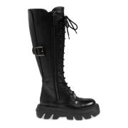 Leren laarzen Casadei , Black , Dames