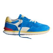 Blauwe Suède Casual Schoenen Hoff , Multicolor , Heren