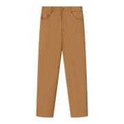 Lamsleren Straight Leg Broek Aeron , Brown , Dames