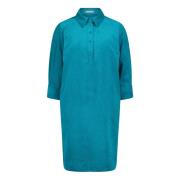 Casual Jurk met Kraag Betty & Co , Blue , Dames