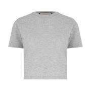 Kristal G Logo Cropped T-shirt Gucci , Gray , Dames