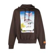 Gecensureerde Logo Hoodie Bruin/Paarse Sweatshirt Heron Preston , Brow...