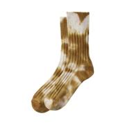 Chunky Ribbed Crew Socks Tie Dye RoToTo , Multicolor , Heren