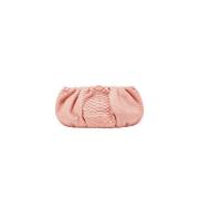 Mini Roze Python Clutch Tas Biagini , Pink , Dames