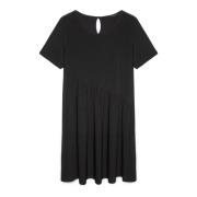 Jerseyjurk met Gerimpelde Diagonale Snit Fiorella Rubino , Black , Dam...