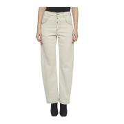 Wijde Pijp Denim Jeans Andrea Ya’aqov , Beige , Dames