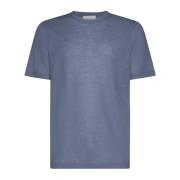 Wollen Crew-neck T-shirt Lichtblauw D4.0 , Blue , Heren