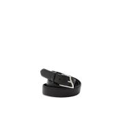 Golf Zwart Leren Riem Biagini , Black , Unisex