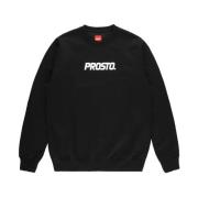 Zwart Logo Crewneck Sweatshirt Prosto , Black , Heren