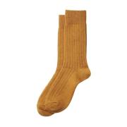 Ribbed Crew Socks RoToTo , Yellow , Heren