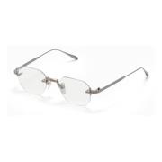 Rimless Achthoekige Bril Antiek Zilver Akoni , Gray , Heren