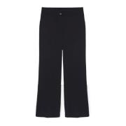 Rechtvallende, soepelvallende broek Fiorella Rubino , Black , Dames