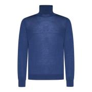 Klassieke Sweaters in Wit/Blauw Piacenza 1733 , Blue , Heren