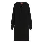 Zwarte tuniekjurk met vleermuismouwen Max Mara Studio , Black , Dames