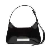 Zwarte Leren Crossbody Tas Micro Platt Acne Studios , Black , Dames