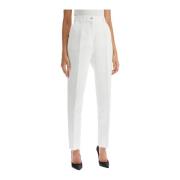 Elegante Brokaat Hoge Taille Sigarettenbroek Dolce & Gabbana , White ,...