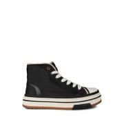 Hoge Sneakers Zwart/Wit Rubberen Zool Represent , Black , Heren