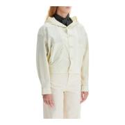 Korte hooded blouson jas Lemaire , Beige , Dames