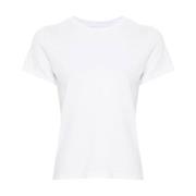 Wit Katoenen Crew Neck T-Shirt Khaite , White , Dames