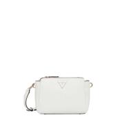 Witte Kunstleren Crossbody Tas Guess , White , Dames