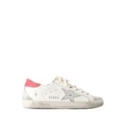 Witte Leren Ster Sneakers Golden Goose , White , Dames