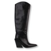 Zwarte Hoge Laars 100% Leer Fru.it , Black , Dames