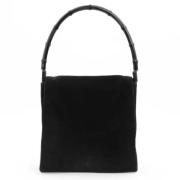 Pre-owned Suede handbags Gucci Vintage , Black , Dames