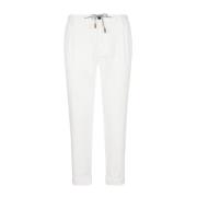 Stretch katoenen jogger broek Eleventy , White , Heren