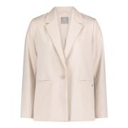 Langblazer Chic Trend Silhouet Elegantie Zakken Betty & Co , Beige , D...