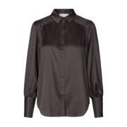 Zijden Losse Blouse Cadence Dea Kudibal , Black , Dames