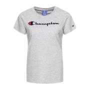 Korte Mouw T-shirt Champion , Gray , Dames