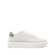 Witte Leren Sneakers met Logoprint Paul Smith , White , Dames