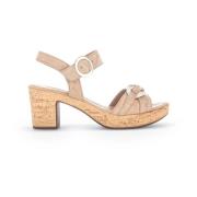 Karamel Suède Sandalen Gabor , Beige , Dames