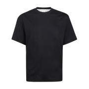 Jersey Katoen Ronde Hals T-Shirt Eleventy , Black , Heren