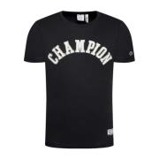 Korte Mouw T-shirt Champion , Black , Heren