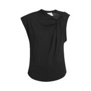 Asymmetrische Mouwloze Top Losse Pasvorm Isabel Marant Étoile , Black ...