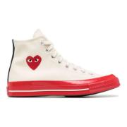 Chuck Taylor 1970s Hoge Sneakers Comme des Garçons Play , White , Here...