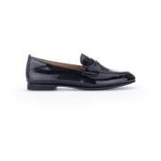 Zwarte Leren Loafers Gabor , Black , Dames