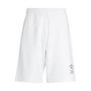 Katoenen Bermuda Shorts met Logo Print Givenchy , White , Heren