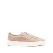 Beige Sneakers Santoni , Beige , Heren