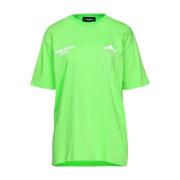 Groen Logo T-shirt Ss22 Dsquared2 , Green , Heren