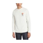 Japans biologisch katoenen sweatshirt Jagvi. Rive Gauche , White , Her...