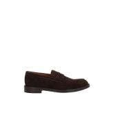 Bruine Suède Penny Loafers Doucal's , Brown , Heren