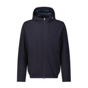 Gewatteerde Hoodie Jas Herno , Blue , Heren