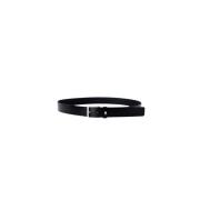 Zwarte leren herenriem Hugo Boss , Black , Heren