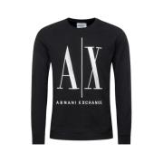 Zwarte Sweaters voor Mannen Armani Exchange , Black , Heren