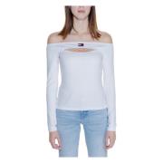 Wit Langemouw T-shirt Vrouwen Tommy Hilfiger , White , Dames