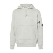 Grijze Gebreide Hoodie Lens Detail C.p. Company , Gray , Heren