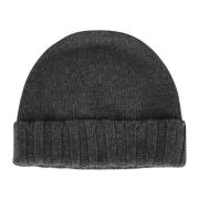 Kasjmier Beanie Hoed Antraciet Drumohr , Gray , Heren