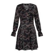 Jurk met Ruche PS By Paul Smith , Black , Dames